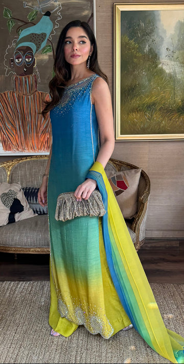Multi-dyed dress