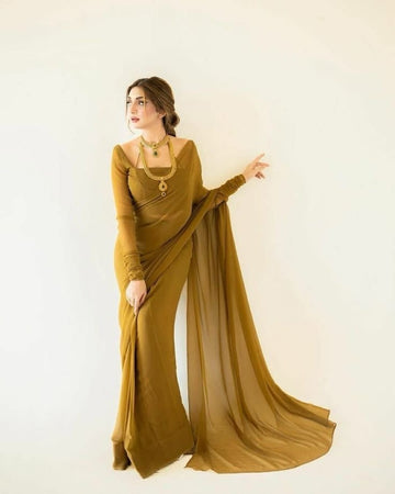 Chiffon Saree - Styled by Merram