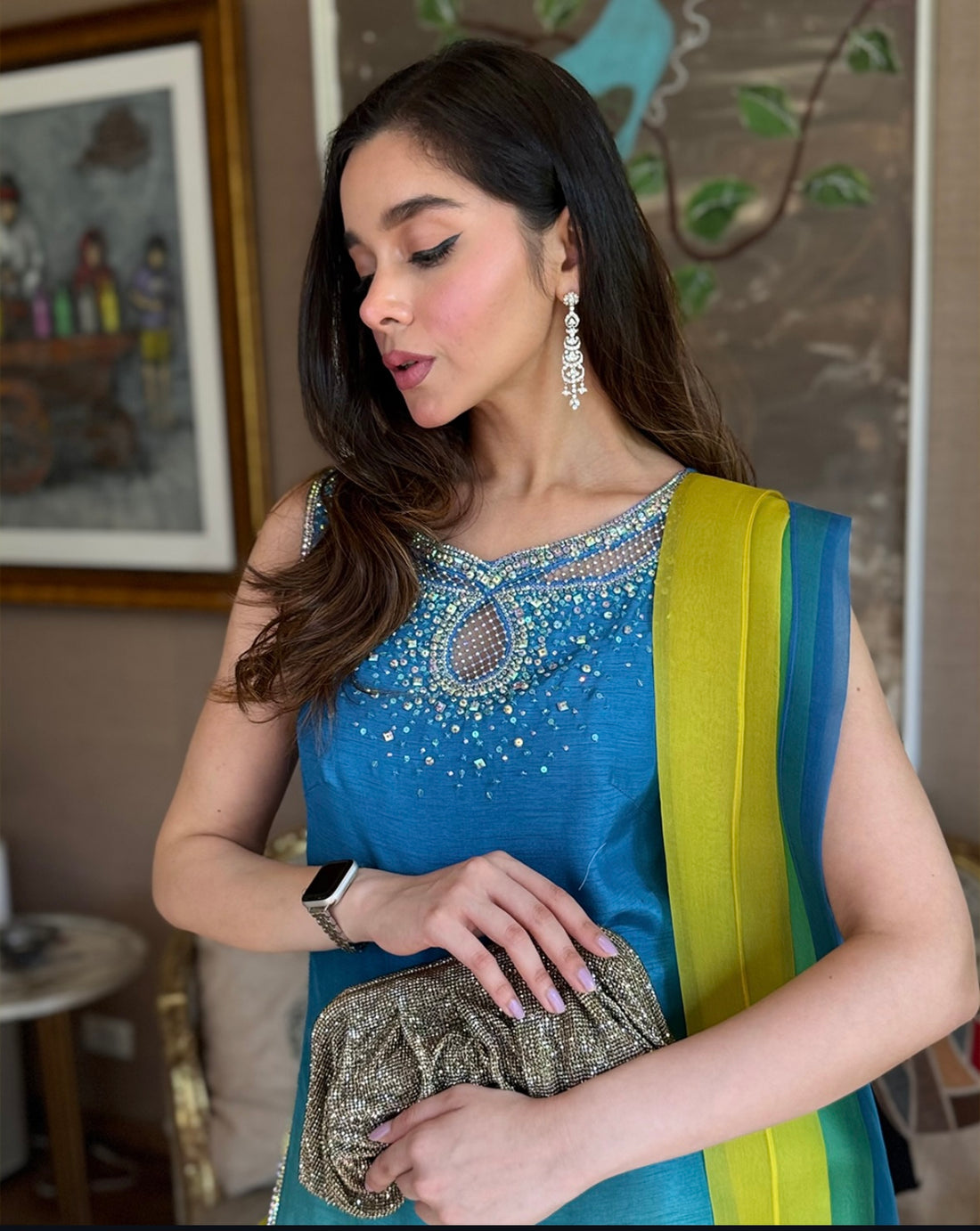 Multi-dyed dress