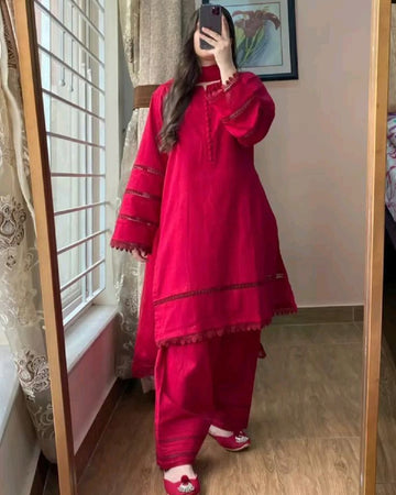 Red summer wear for girls