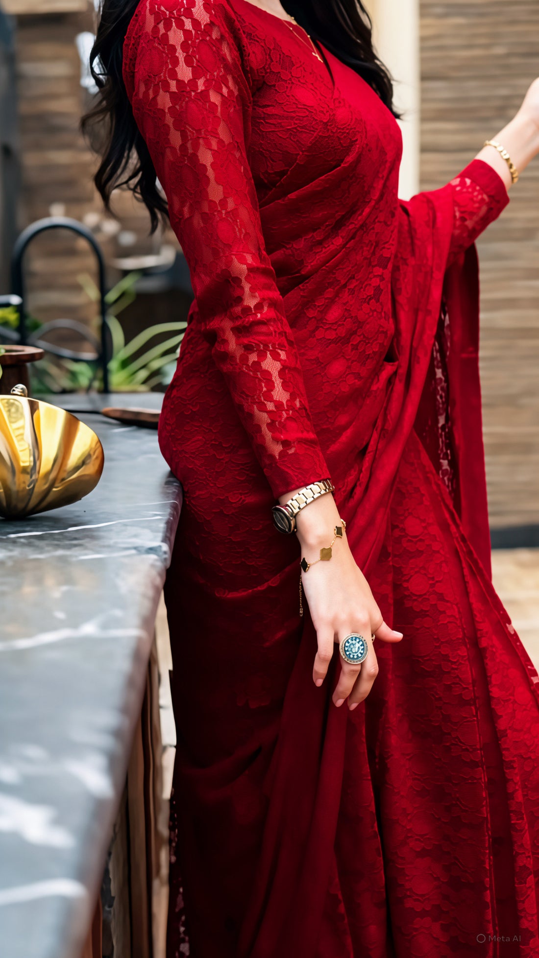Red saree