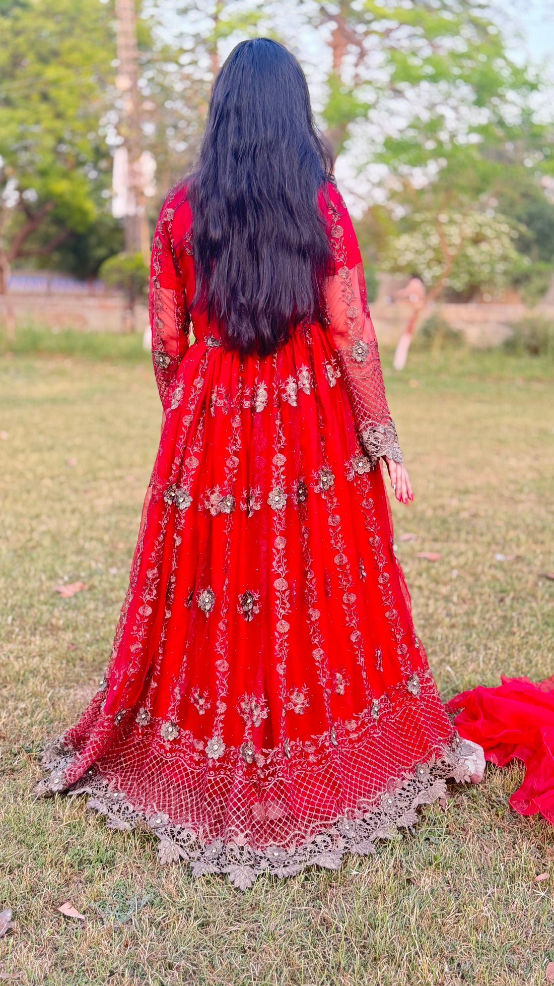 Open frock with Lehanga