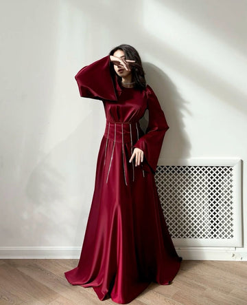long red frock style gown for wedding/party