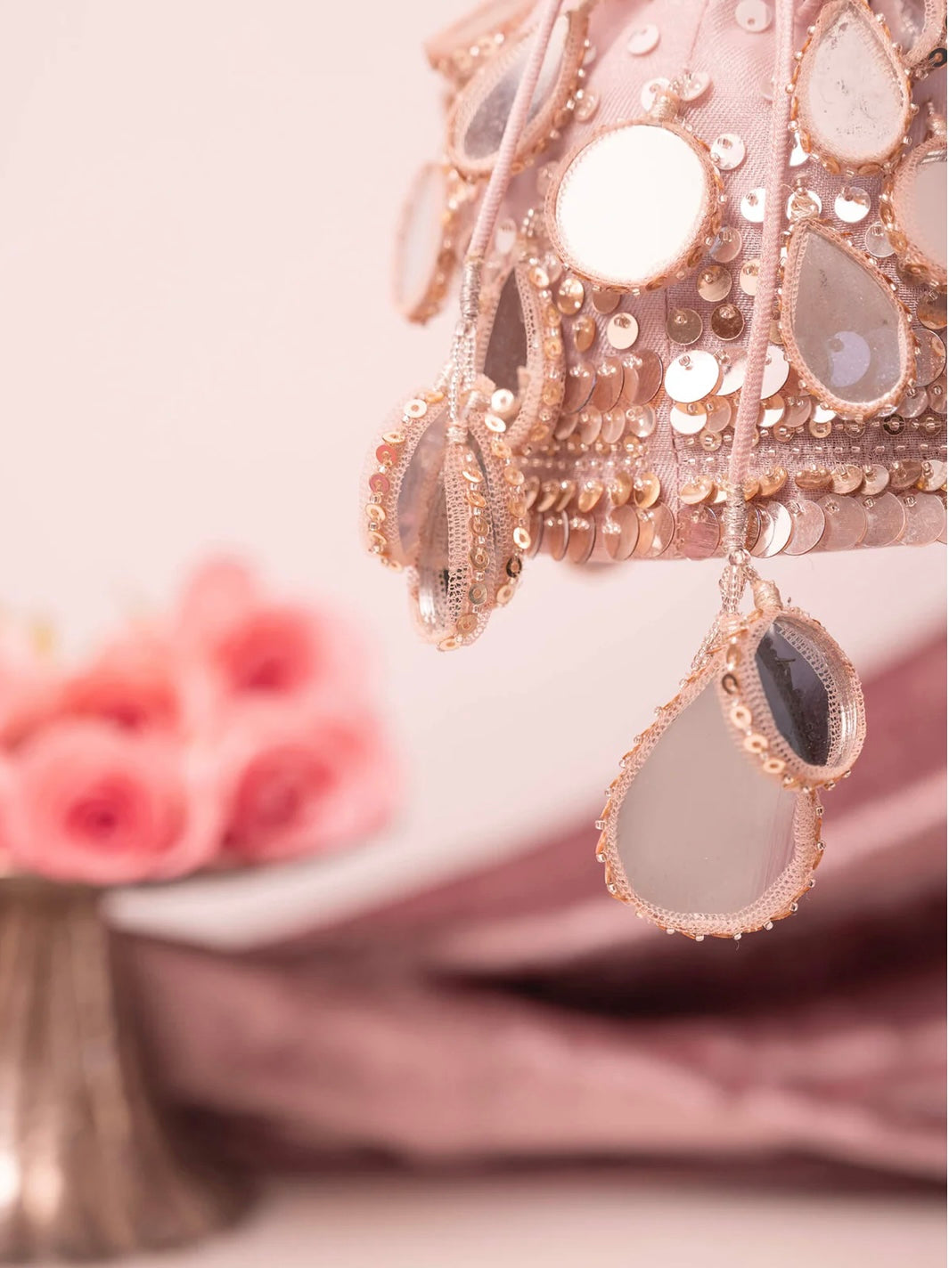 Shesh Mehal Potli(pink)- Styled by Merram