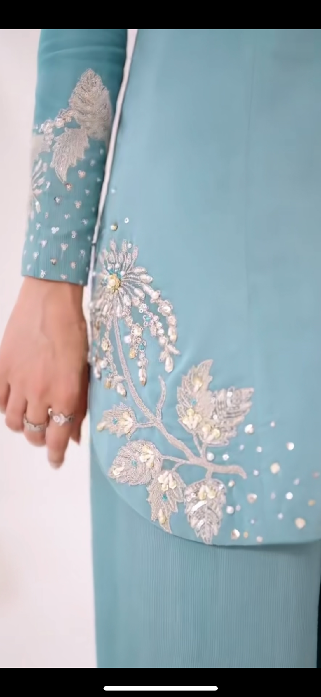 sky dream Embroidered lawn suit-Styled by Merram