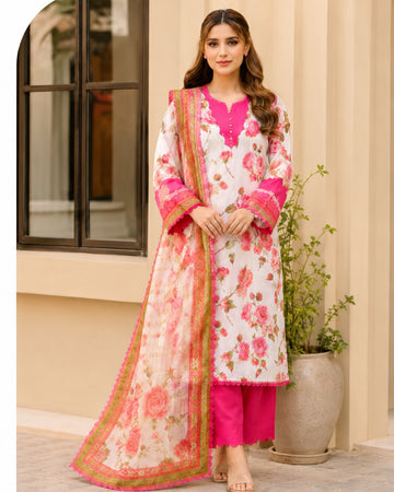 Elegant Pink and White Dress for Women – Stylish Look
