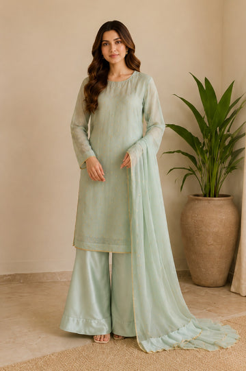 Elegant & Stylish Pistachio Color Dress for Women