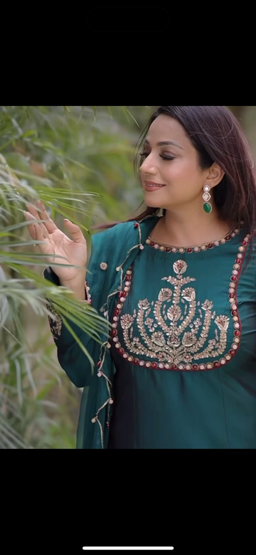 Stylish Green Colour Dress for Elegant Modern Look