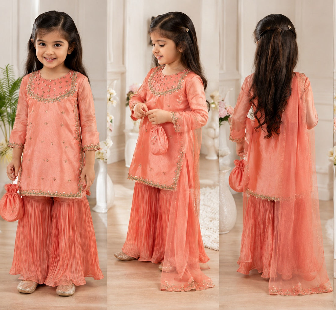 Fancy Kids Wedding & Party Dresses for Girls Styled by Merram