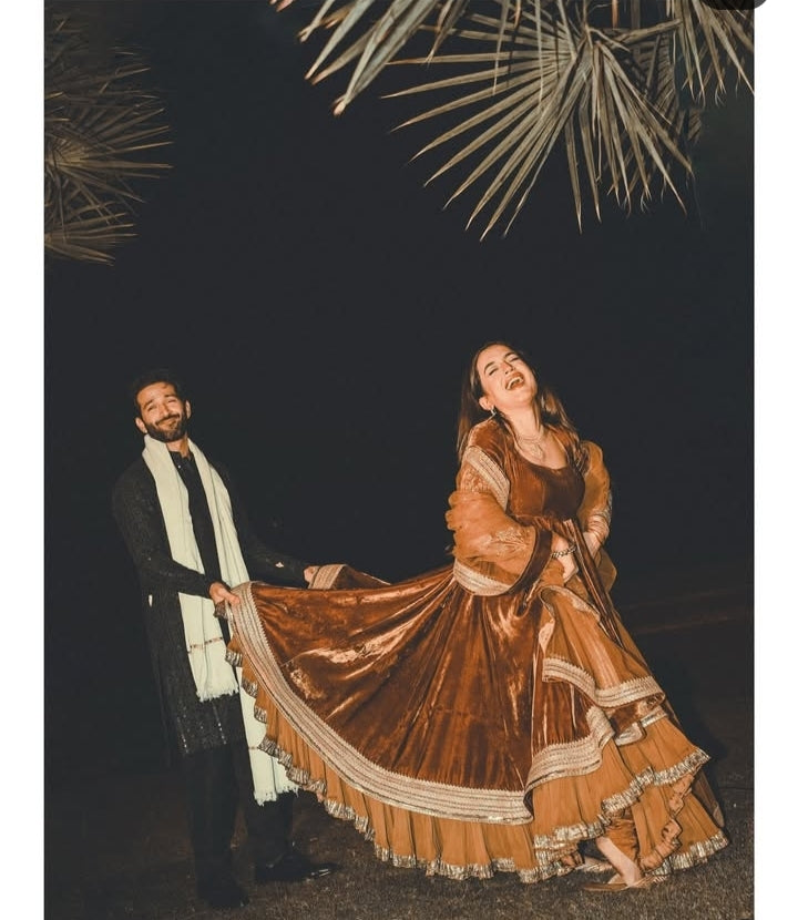 Velvet Flarred Long Frock