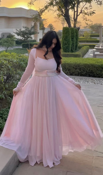 Pink fairytale Anarkali frock