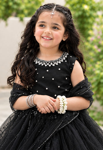 Kids Lehenga Choli with Crush Dupatta | Styled By Merram