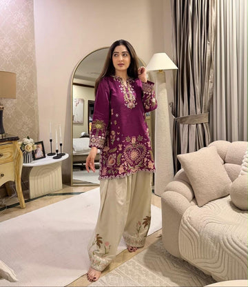 Purple 2 Piece Suit for Women
