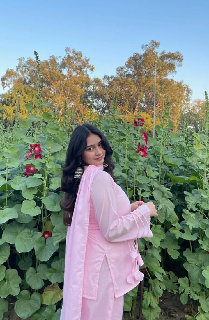 Pink Glam Farshi shalwar set for girls
