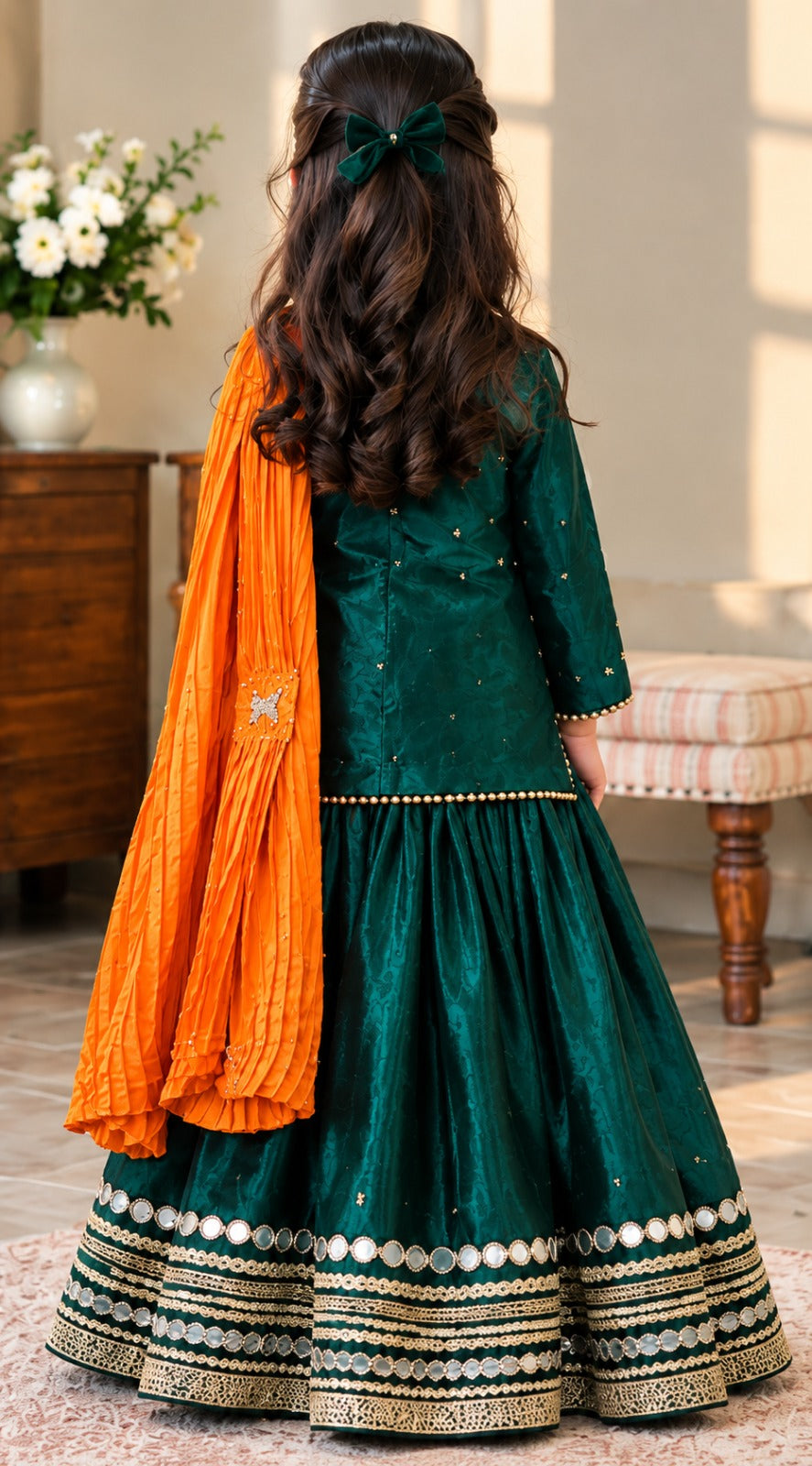 Styled By Merram Silk Lehenga Choli with Crush Dupatta