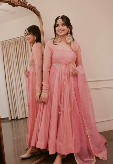 Buy Light Pink Frocks Online for Soft Elegant Looks