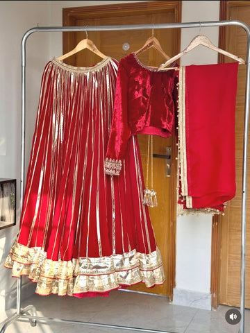 Buy Velvet Lehenga Designs Online 2026 for Weddings style by merram