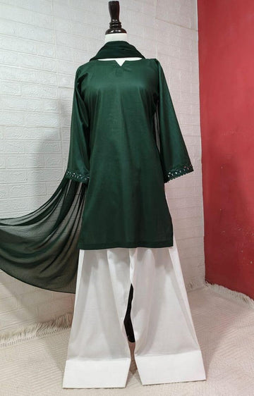 Azadi Heritage Green Lawn Suit