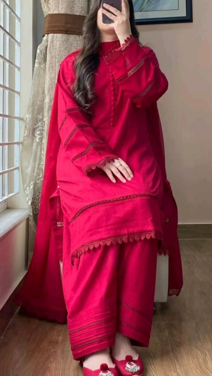 Red summer wear for girls